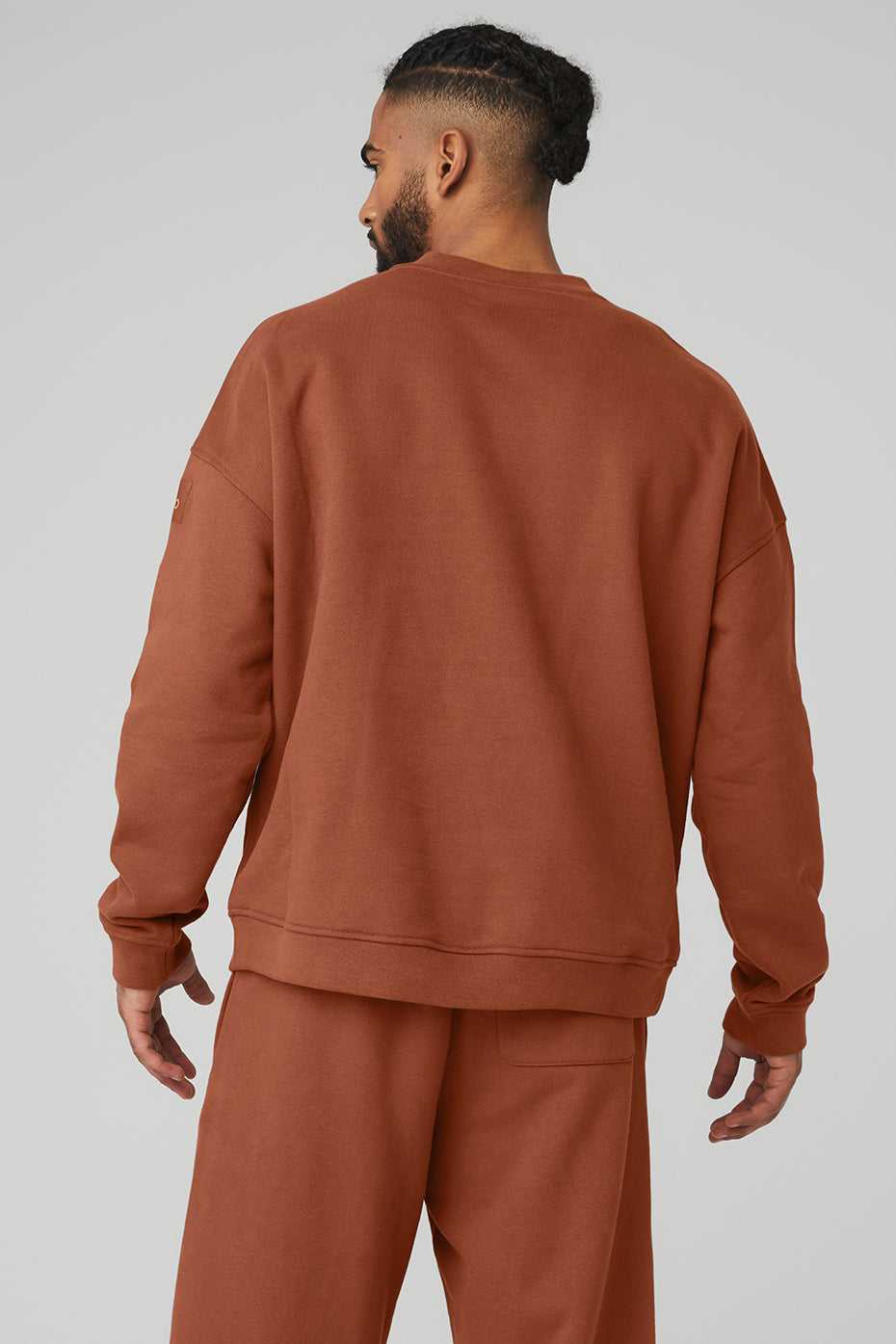 Alo Yoga USA Renown Heavy Weight Crew Neck Pullover Rust | 9216035-BW