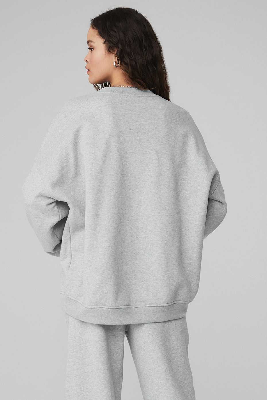 Alo Yoga USA Renown Heavy Weight Crew Neck Pullover Athletic Grey | 1603745-OU