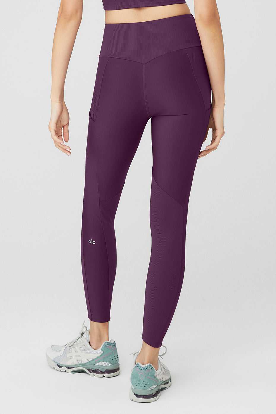 Alo Yoga USA Ribbed Airlift High-Waist Enchanted Dark Plum | 1087234-UF