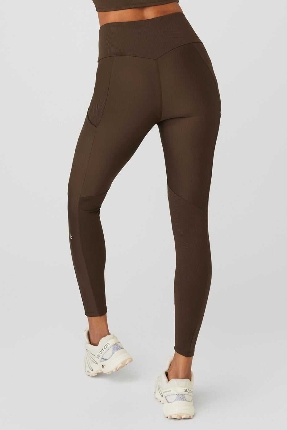 Alo Yoga USA Ribbed Airlift High-Waist Enchanted Espresso | 1596847-LV