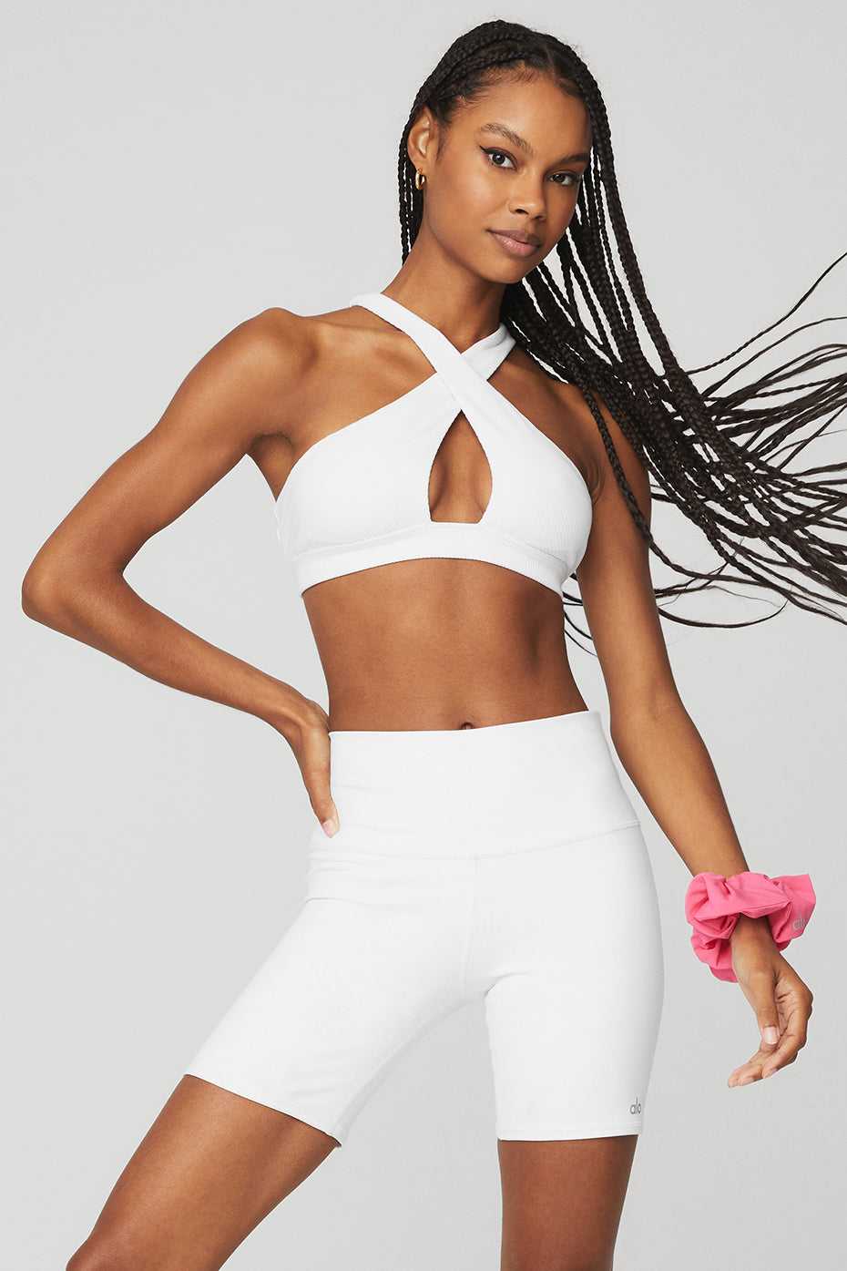 Alo Yoga USA Ribbed Destination White | 9042537-UN