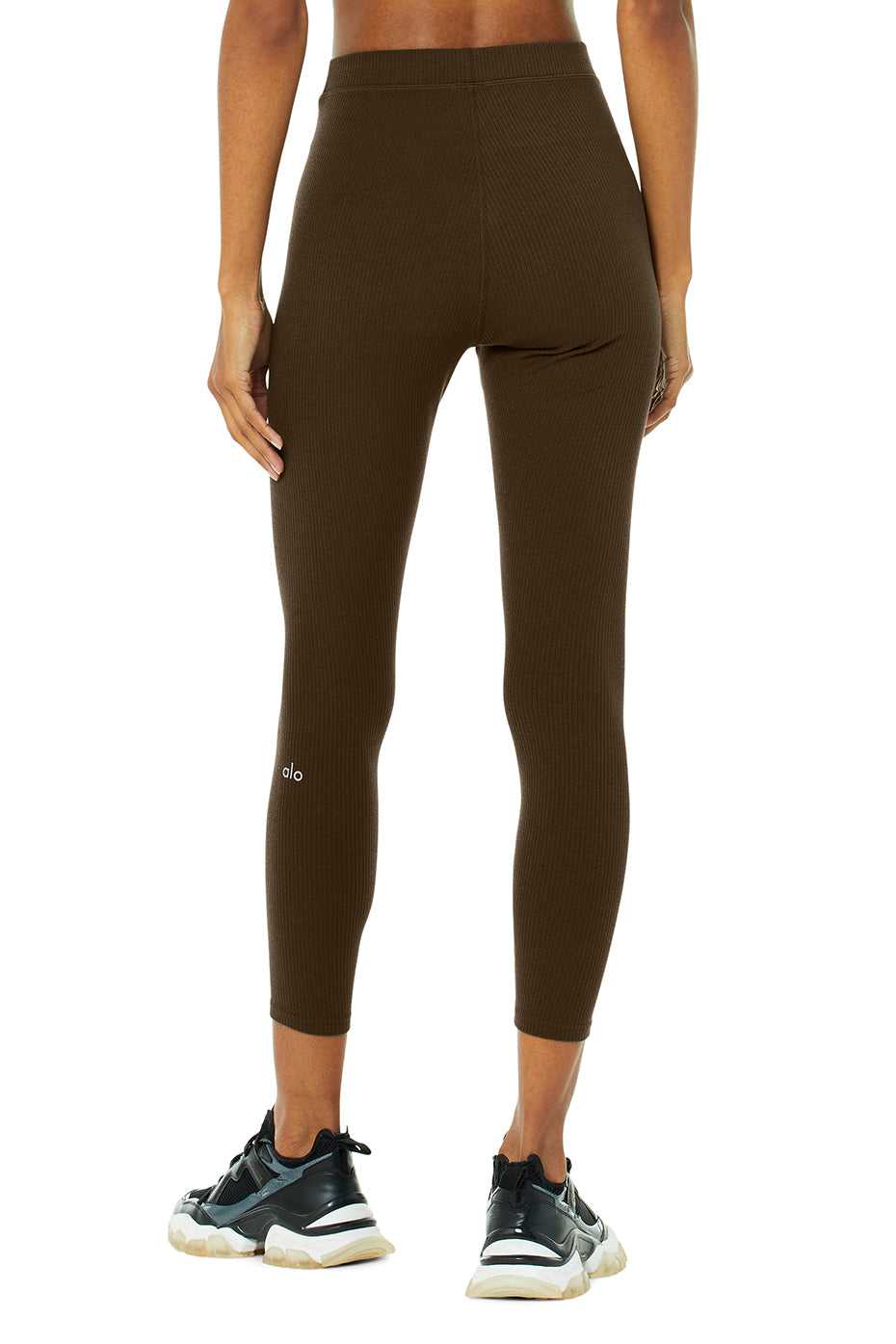 Alo Yoga USA Ribbed High-Waist Blissful Espresso | 7403819-JB