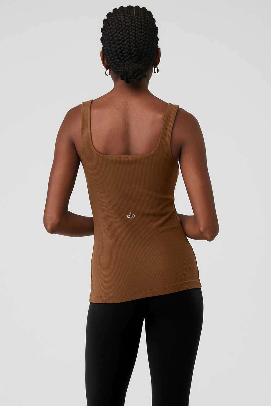 Alo Yoga USA Ribbed Minimalist Cinnamon Brown | 4705361-YT