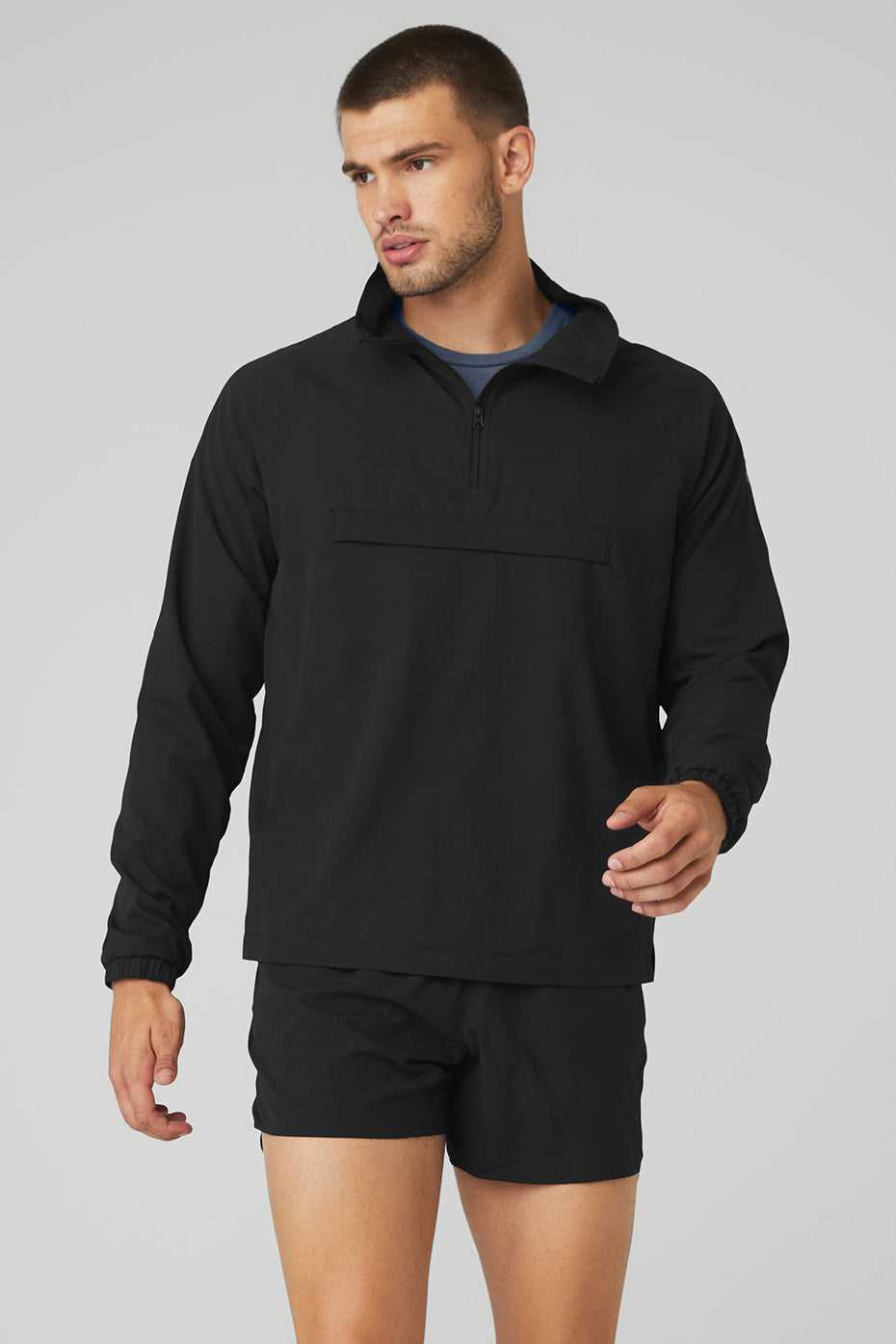 Alo Yoga USA Ripstop 1/4 Zip On-Set Black | 3956748-DQ