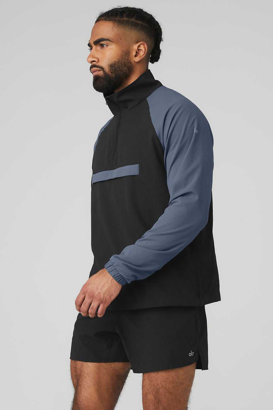 Alo Yoga USA Ripstop 1/4 Zip On-Set Bluestone | 6392758-VU