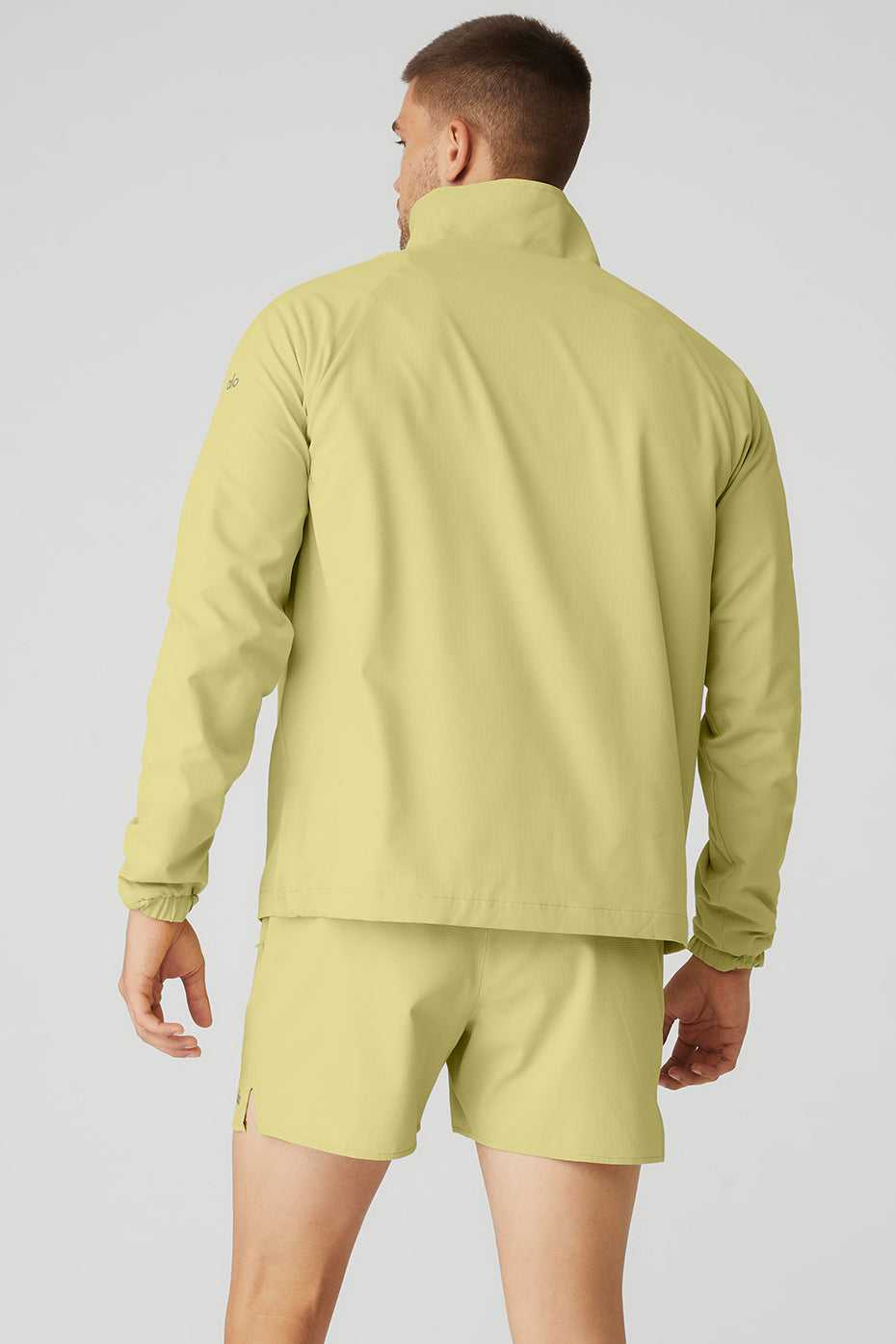 Alo Yoga USA Ripstop 1/4 Zip On-Set Dusty Yellow | 0567182-BC