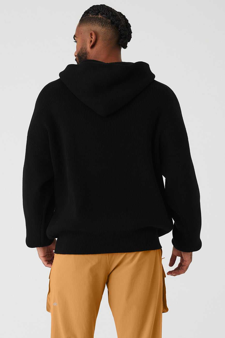 Alo Yoga USA Scholar Hooded Sweater Black | 2163940-NR