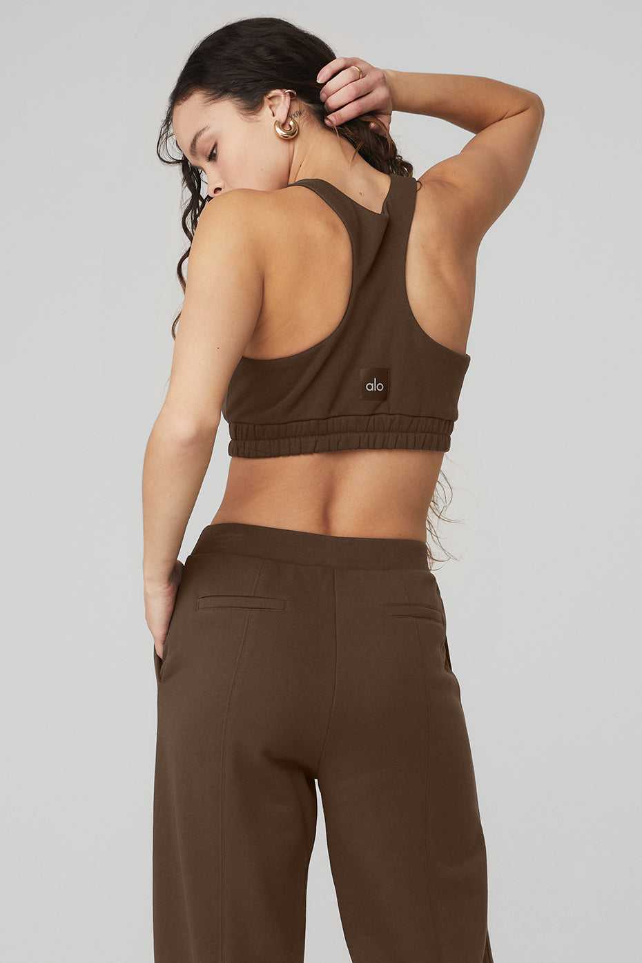 Alo Yoga USA Scoop Neck Espresso | 4615907-UZ