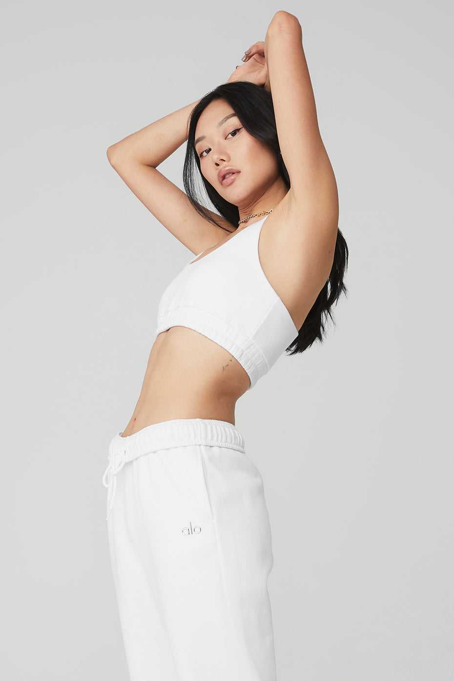 Alo Yoga USA Scoop Neck White | 2745638-NY