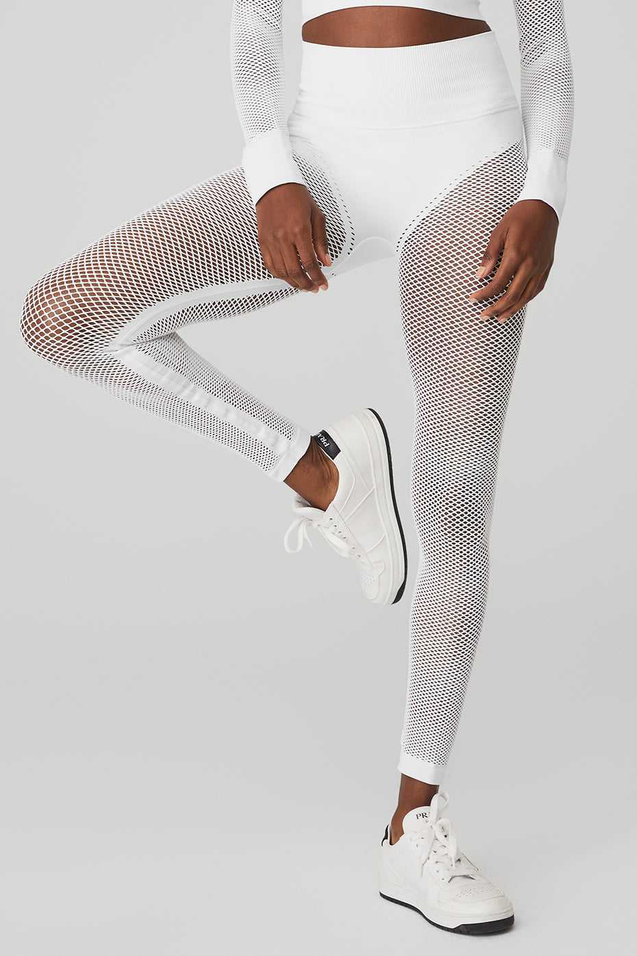 Alo Yoga USA Seamless High-Waist Limitless Open Air White | 1085974-MI