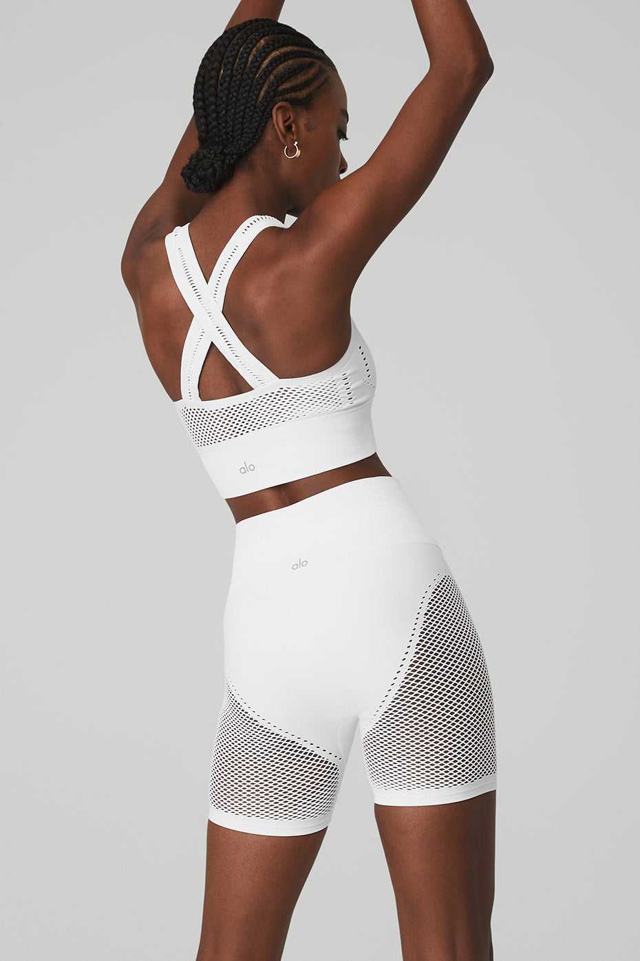 Alo Yoga USA Seamless Open Air White | 3279180-UM