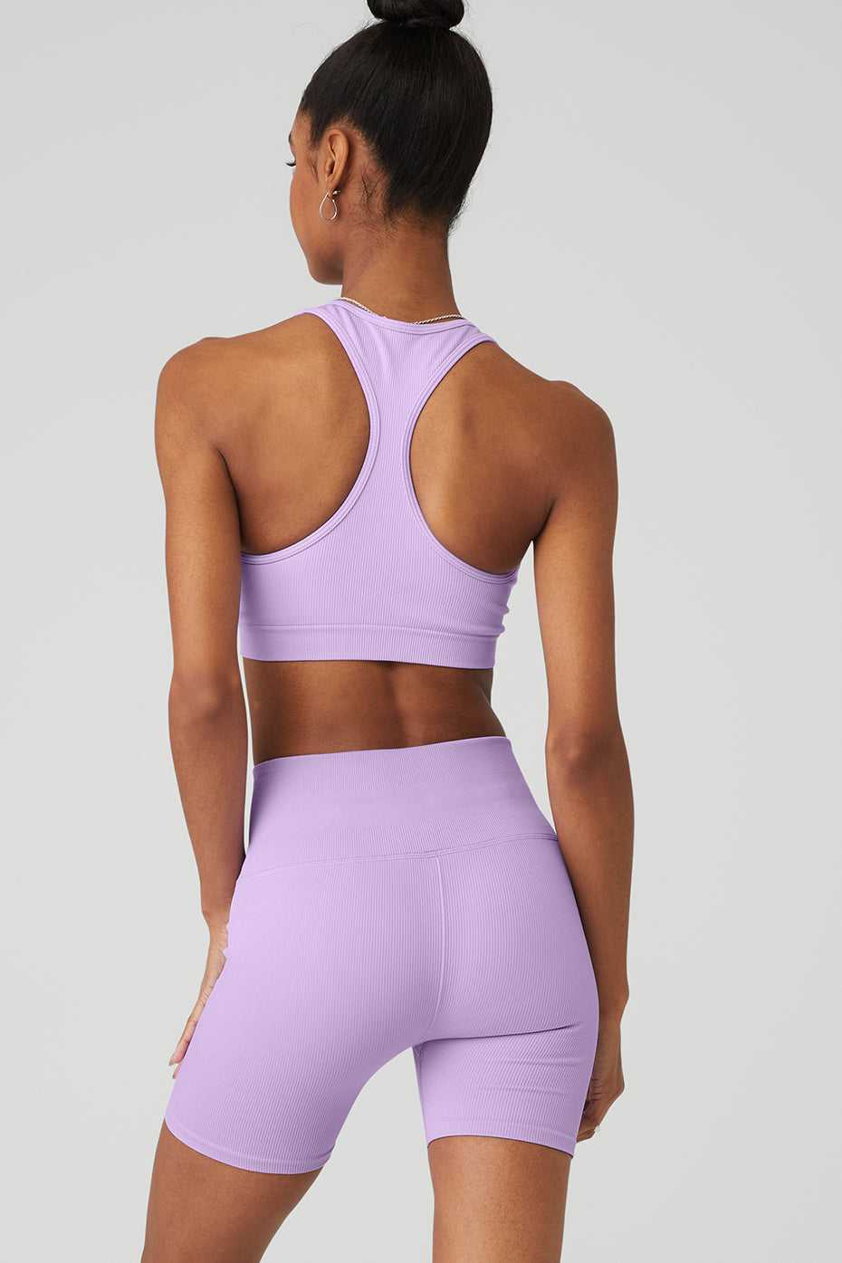 Alo Yoga USA Seamless Ribbed Violet Skies | 5682374-MC