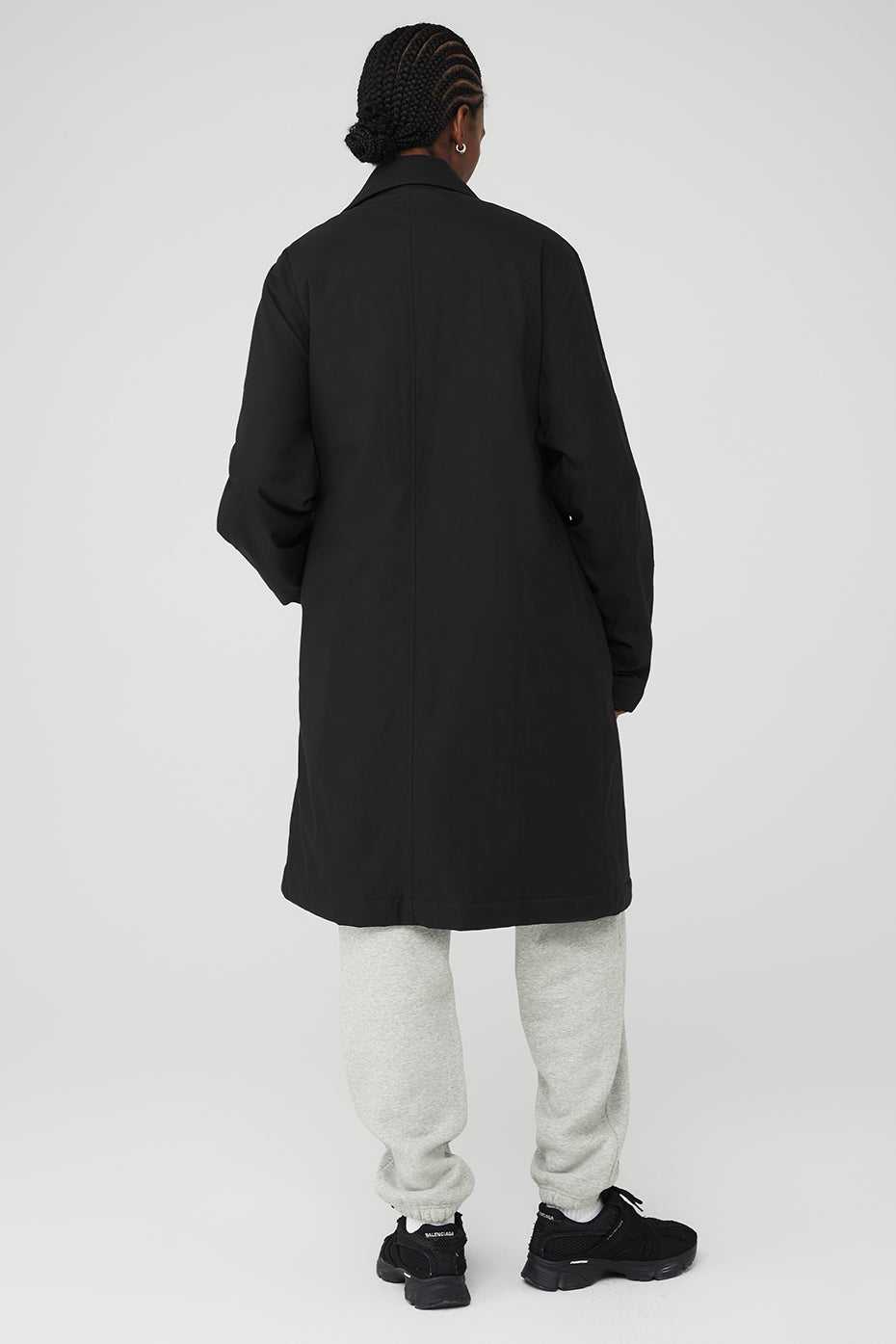 Alo Yoga USA Signature Overcoat Black | 0127365-VP