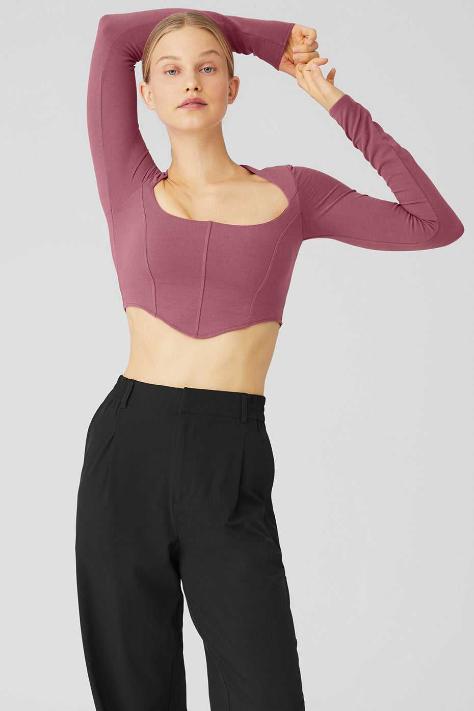 Alo Yoga USA Soft Sculpt Long Sleeve Mars Clay | 3675492-FC