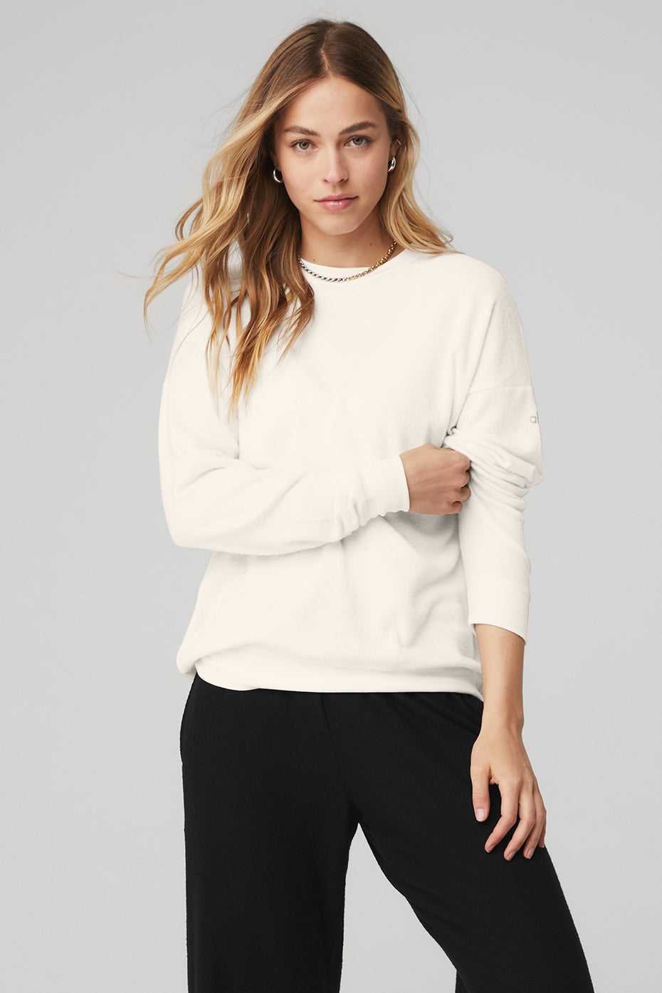 Alo Yoga USA Soho Pullover Ivory | 0812749-MF