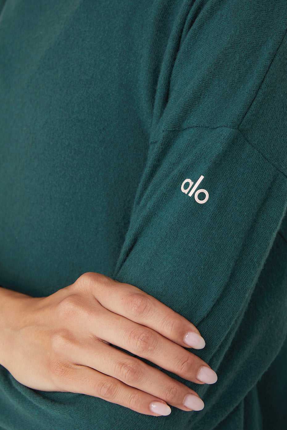 Alo Yoga USA Soho Pullover Midnight Green | 9253607-WY