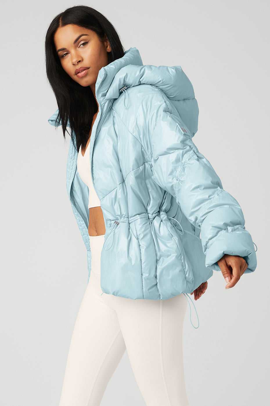 Alo Yoga USA Stunner Puffer Chalk Blue | 9650231-HU