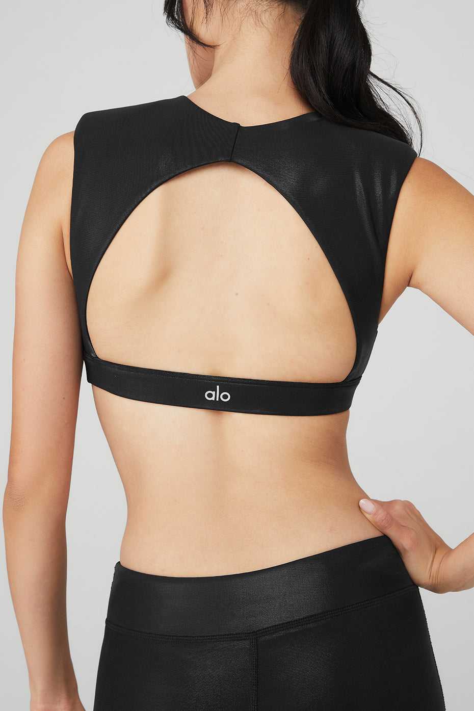 Alo Yoga USA Super Shine Flash Black | 6924037-FR