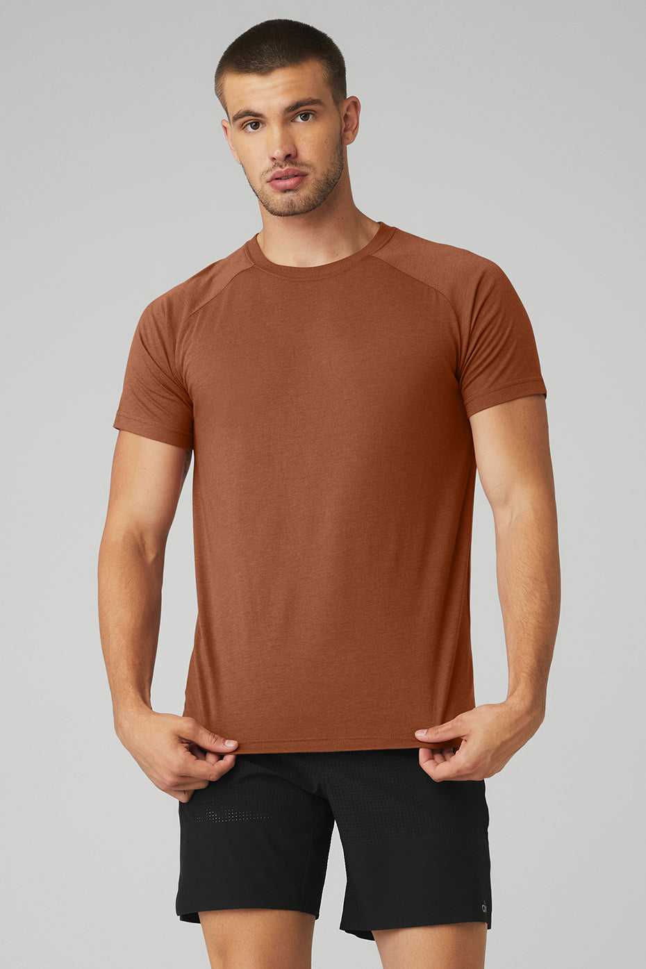 Alo Yoga USA The Triumph Crew Neck Tee Rust | 2649310-US