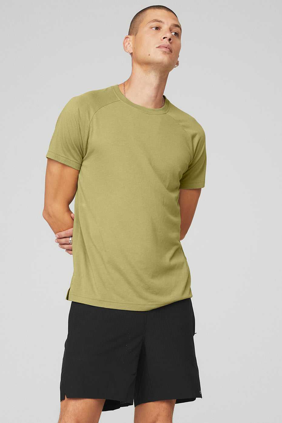 Alo Yoga USA The Triumph Crew Neck Tee Wasabi | 8519630-RT