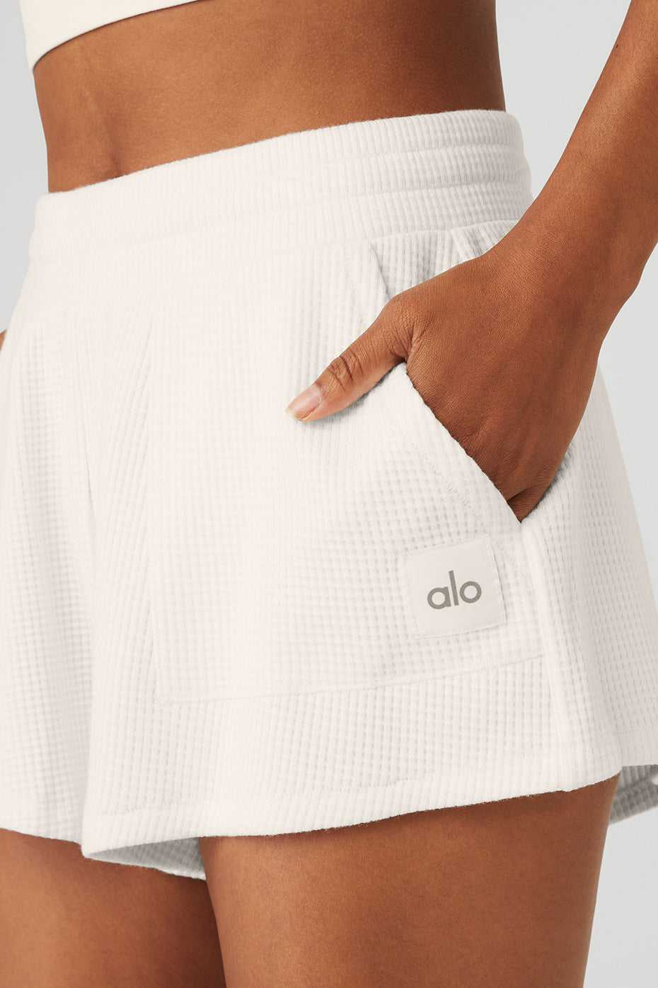 Alo Yoga USA Thermal High-Waist Weekend Escape Ivory | 0745629-LN