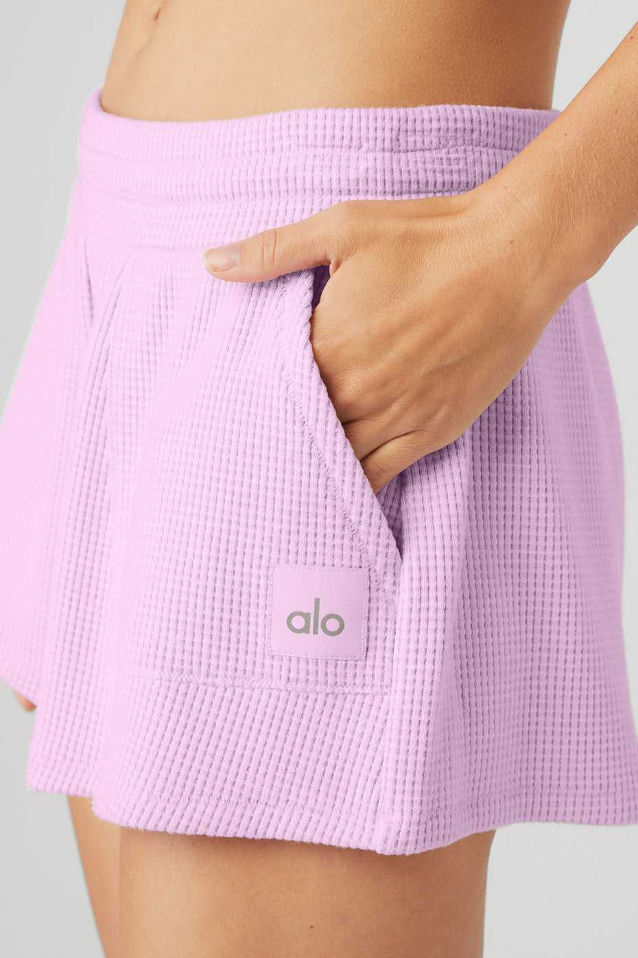 Alo Yoga USA Thermal High-Waist Weekend Escape Sugarplum Pink | 2687413-QI