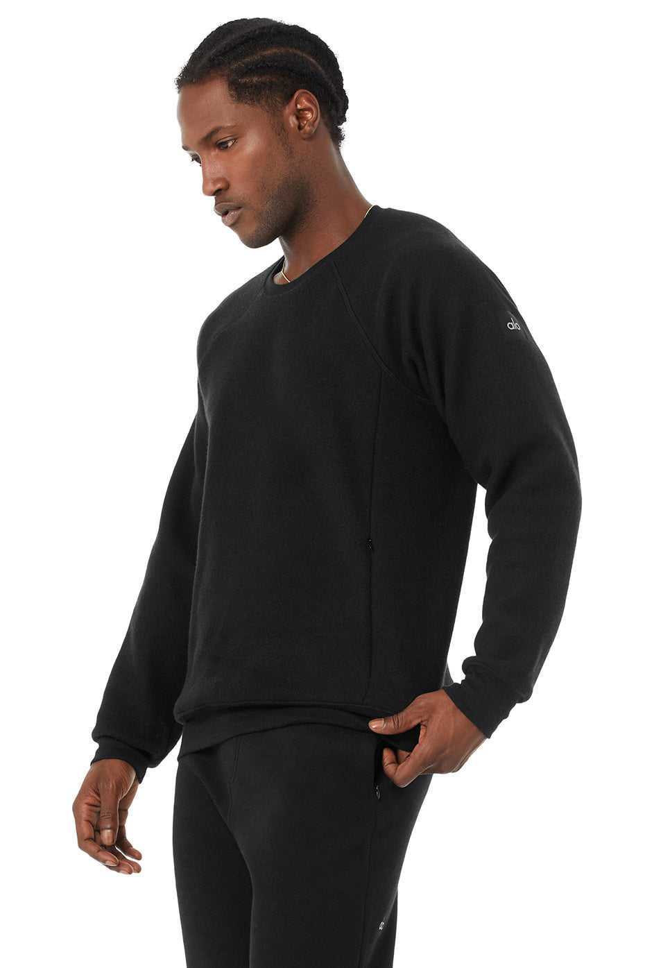 Alo Yoga USA Triumph Crew Neck Black | 3597842-MS