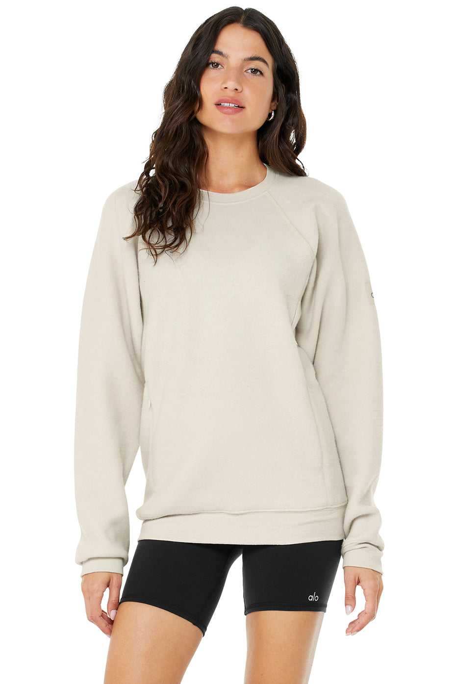 Alo Yoga USA Triumph Crew Neck Bone | 6395048-RS