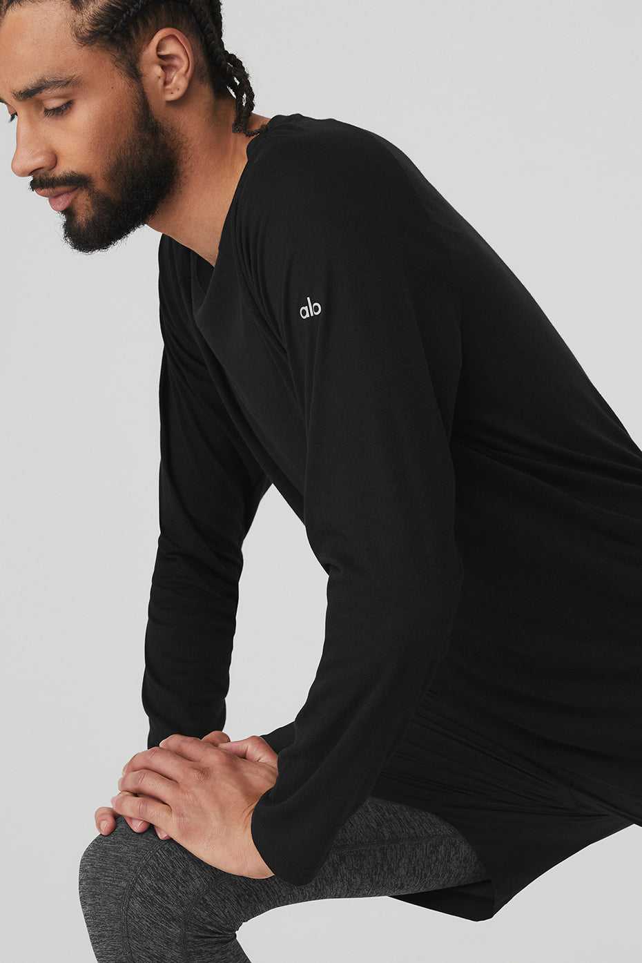 Alo Yoga USA Triumph Tee Black | 1523674-MX