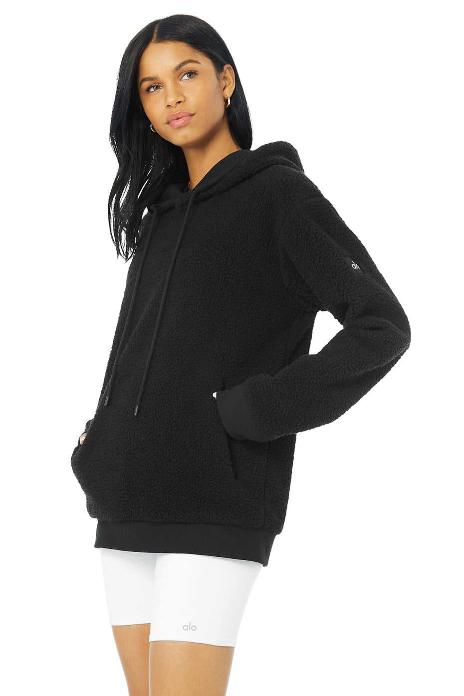 Alo Yoga USA Unisex Sherpa Black | 1926537-ML