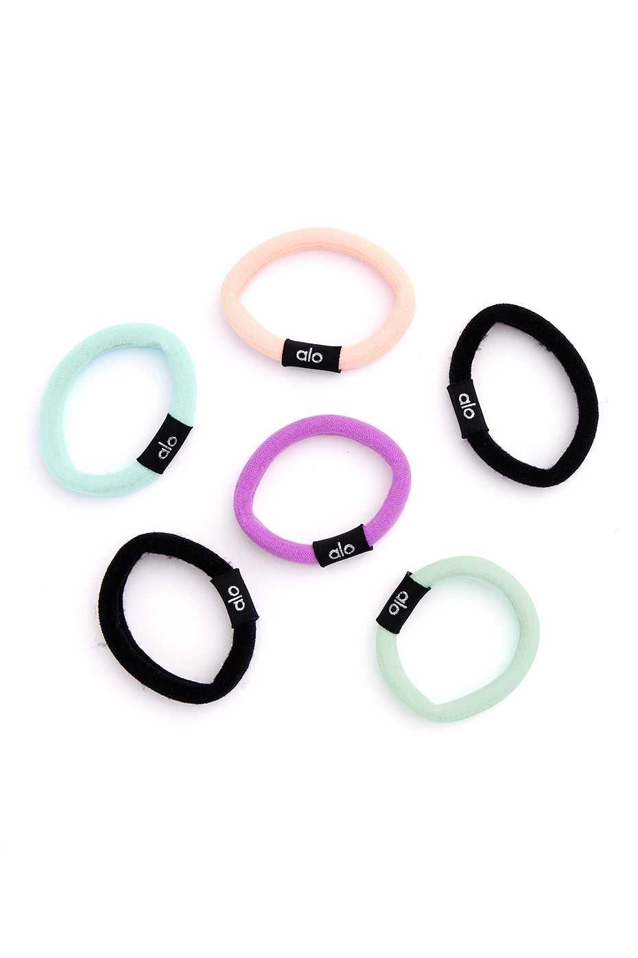 Alo Yoga USA Untangled Hair Tie 6-Pack Pastel Multicolor | 7648521-GU