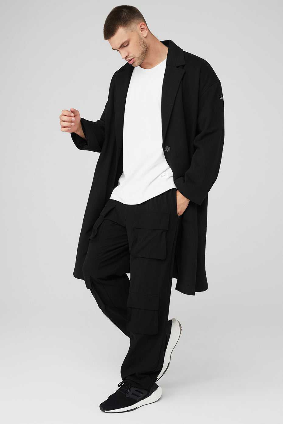 Alo Yoga USA VIP Blazer Trench Black | 9538047-ED