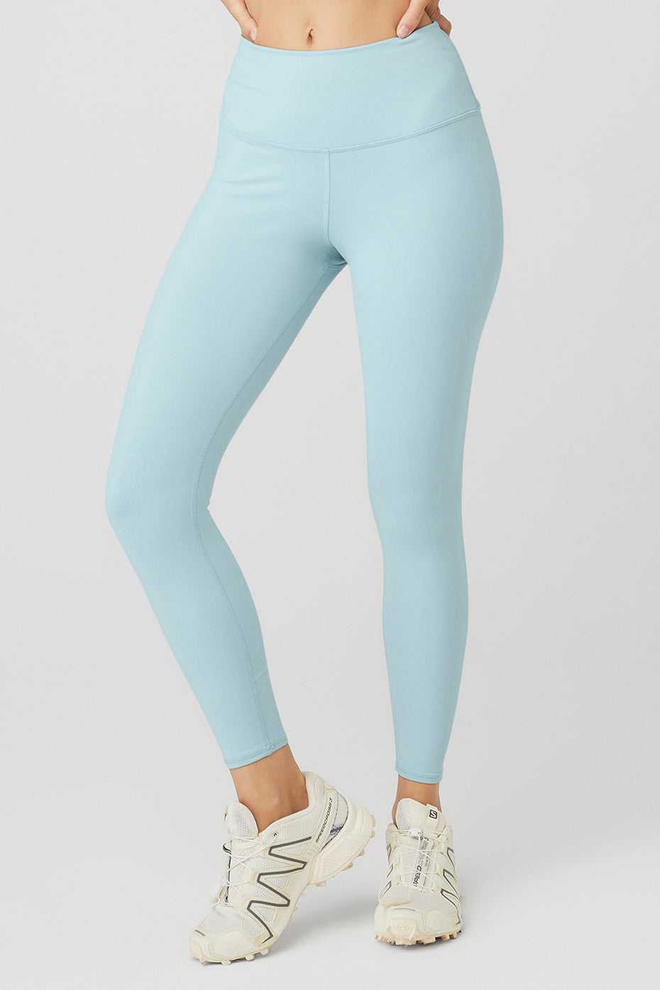 Alo Yoga USA Warm Airbrush High-Waist Nocturne Chalk Blue | 3546291-QZ