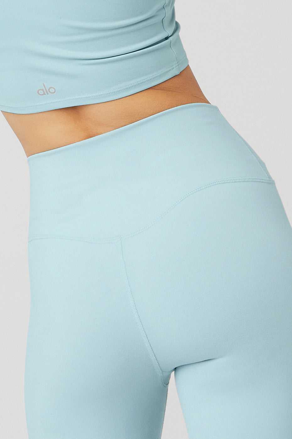 Alo Yoga USA Warm Airbrush High-Waist Nocturne Chalk Blue | 3546291-QZ