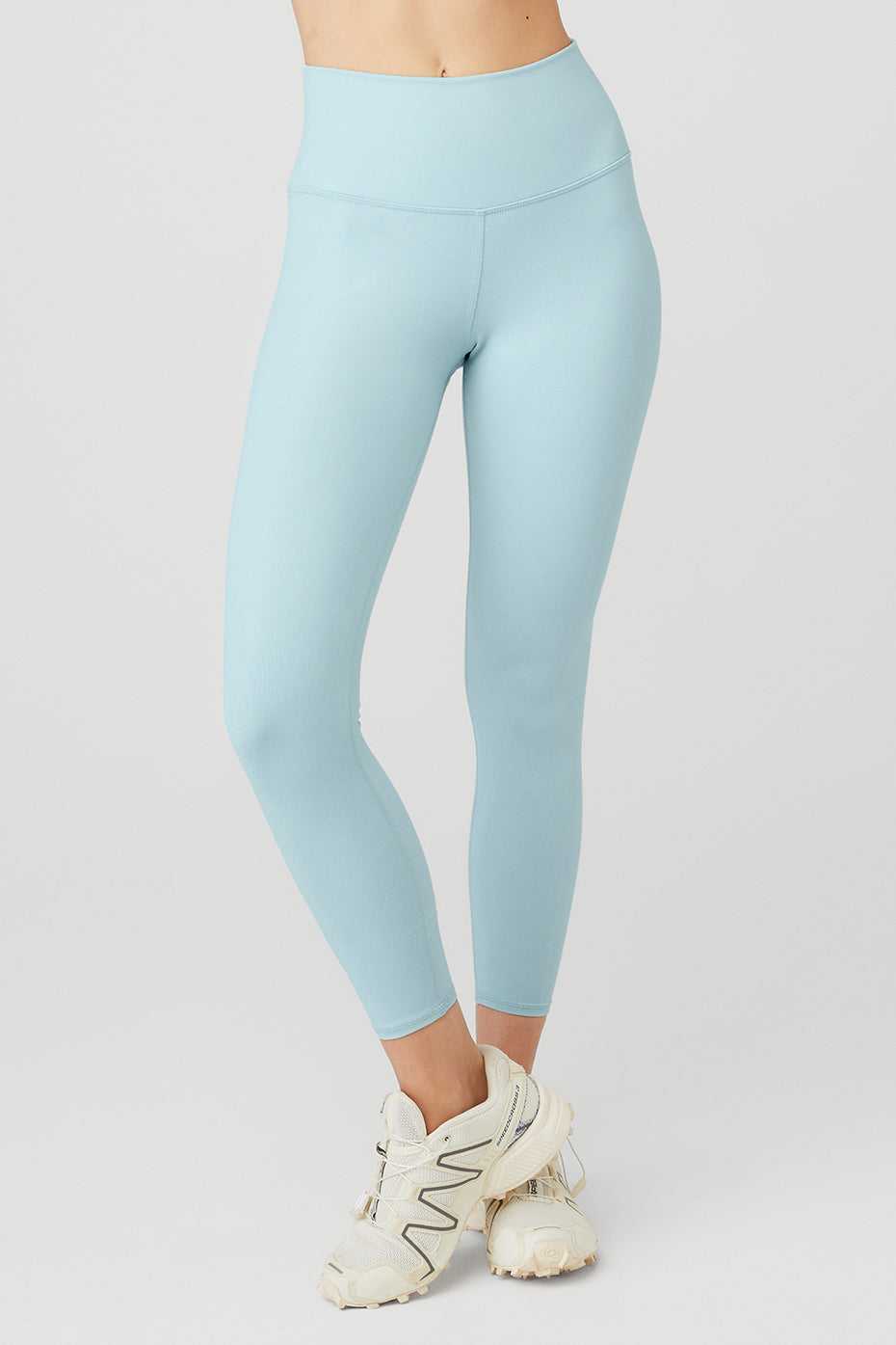 Alo Yoga USA Warm Airbrush High-Waist Nocturne Chalk Blue | 3546291-QZ