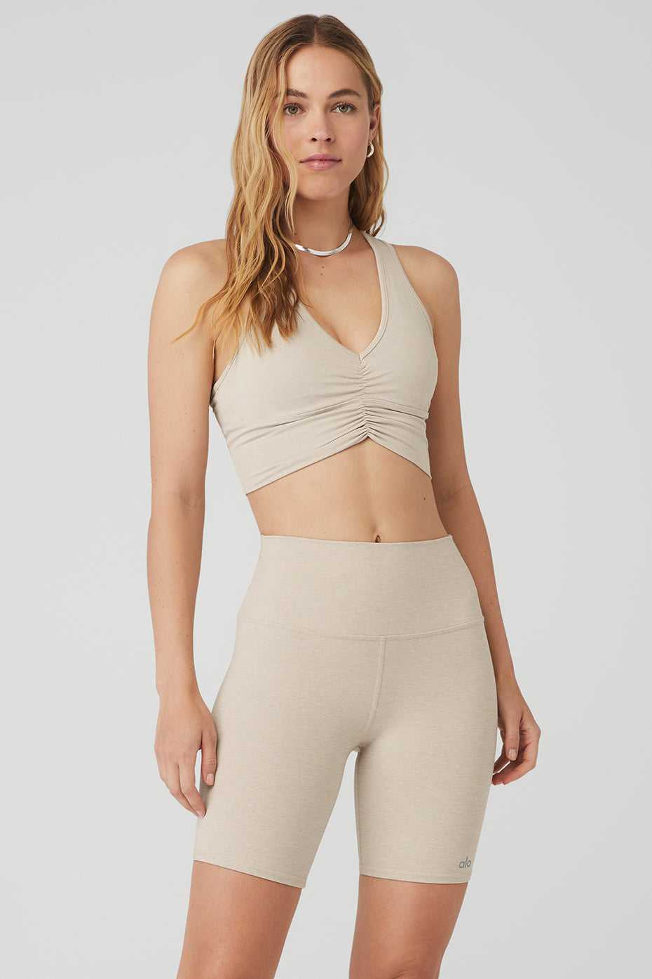 Alo Yoga USA Wild Thing Oatmeal Heather | 5209371-WB